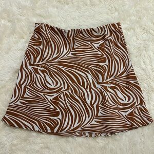 Cotton Candy Zebra Print A-Line Skirt